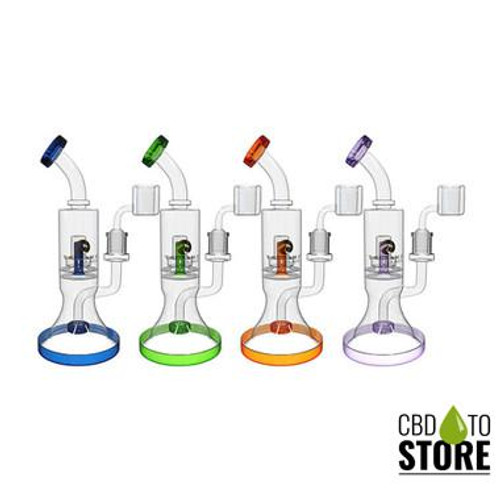 Tsunami Glass Water Pipe Concentrate Rig With Showerhead & Tire Percs - 547 Grams - 11 Inches (MSRP $80.00)