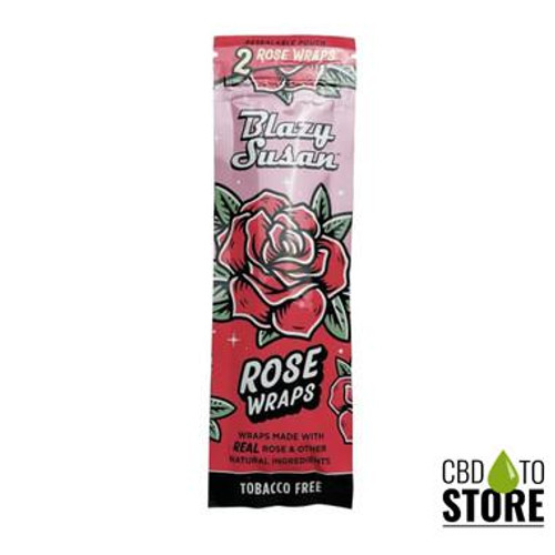 Blazy Susan Tobacco & Nicotine Free Vegan Rose Wraps - Pack of 2 - Display of 25 Packs (MSRP $4.00 Each) Blazy Susan Tobacco & Nicotine Free Vegan Rose Wraps - Pack of 2 - Display of 25 Packs (MSRP $4.00 Each)