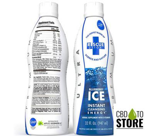 Rescue Detox Ultra Premium Ice Instant Cleansing Energy Supplement Drink 32oz (MSRP $44.99)