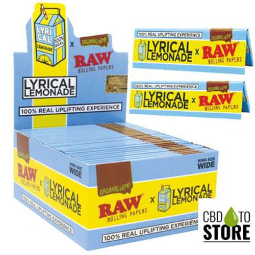 RAW x Lyrical Lemonade King Size Wide Rolling Papers - Pack of 32 - Display of 50 Packs (MSRP $4.00 Each)