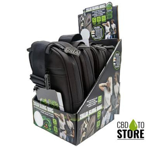 Smokezilla Smell Proof Canvas Crossbody Sling Bag - Display of 4 [23238] (MSRP $80.00)