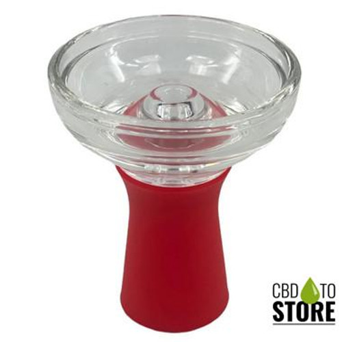 Zebra Smoke Glass Funnel Hookah Bowl - Assorted Colors (MSRP $6.00)