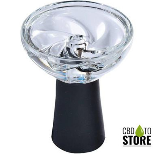 Zebra Smoke Spiral Glass Funnel Hookah Bowl - Assorted Colors (MSRP $6.00)