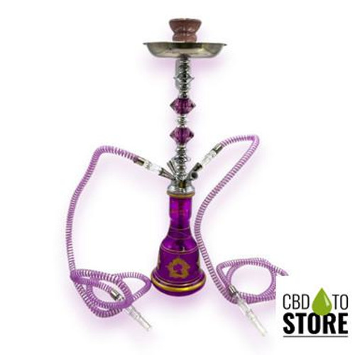 Zebra Smoke Alpha Team 22 Inch Quadruple Hose Hookah - Assorted Colors (MSRP $30.00)