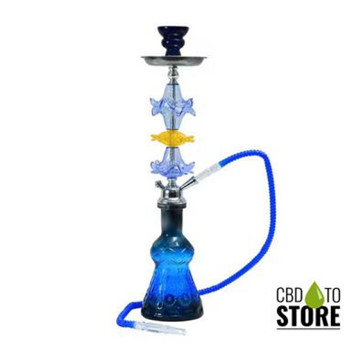 Zebra Smoke Stacy 22 Inch Double Hose Hookah - Assorted Colors (MSRP $25.00)