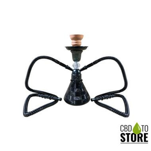 Zebra Smoke Rodman 12 Inch Double Hose Hookah - Assorted Colors (MSRP $10.00)