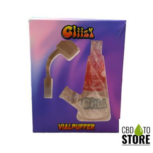 Gliizy Vialpuffer Mini Beaker Glycerin Glass Water Pipe - 125 Grams - 4 Inches (MSRP $25.00)