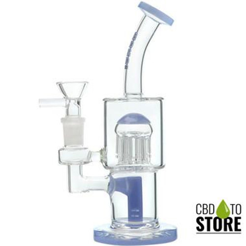 BoroTech Glass Water Pipe With Arm Tree Perc Dab Rig Designed By Calibear - 240 Grams - 7.5 Inches - Assorted Colors [JY3002] (MSRP $65.00)