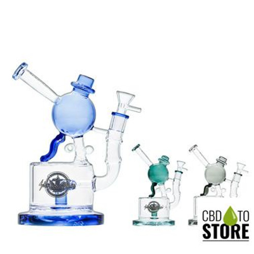 Shadow Glass Dancing Water Pipe Recycler With Sprinkler Perc - 560 Grams - 9 Inches - Assorted Colors [SGE-152] (MSRP $71.00)
