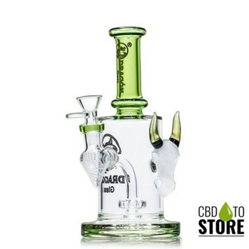Dragon Glass Bull Water Pipe With Thick Base & Circ Perc - 490 Grams - 8.5 Inches - Assorted Colors [DGE-427] (MSRP $43.00)