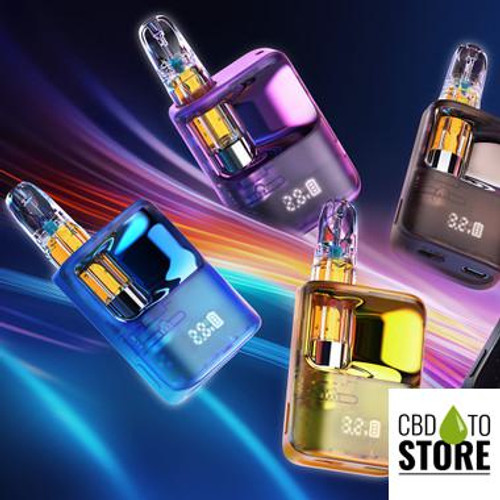 CCELL Stylo 500mAh Precision-Controlled 510 Cartridge Device Battery With Digital Screen - Assorted Colors - Display of 10 (MSRP $12.00 Each)