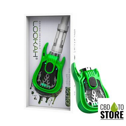 Lookah Guitar 350mAh VV 510 Cartridge Preheat Device Battery - Assorted Colors - Display of 5 (MSRP $30.00 Each)