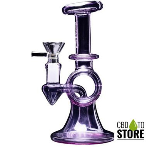 BoroTech Elegant Glass Recycler With Open Loop Design Glass Water Pipe Dab Rig Designed By Calibear - 180 Grams - 6.5 Inches [BTG024] (MSRP $40.00)