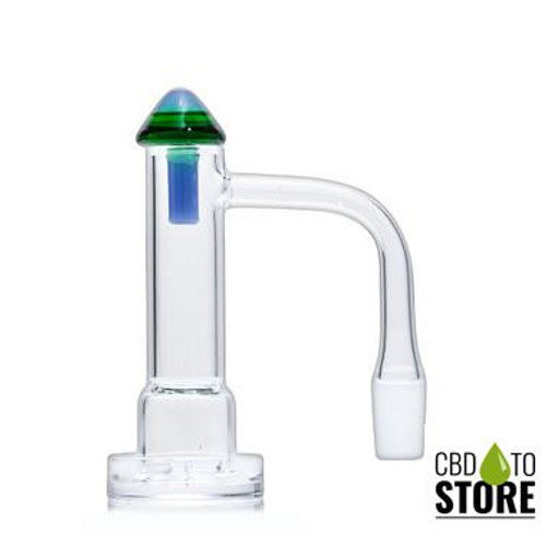Dragon Platinum Terp Slurper Quartz Banger Frosted Joint - 90 Degree - Assorted Designs [QB-113] (MSRP $12.00)