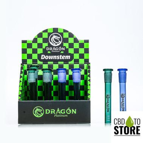 Dragon Platinum Diffused Downstem Frosted Joint - Pack of 12 - Assorted Colors [DP-16] (MSRP $36.00)