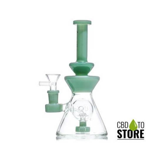 Shadow Glass Water Pipe Beaker Base With Circ Perc - 320 Grams - 8 Inches - Assorted Colors [SGE-159] (MSRP $35.00)