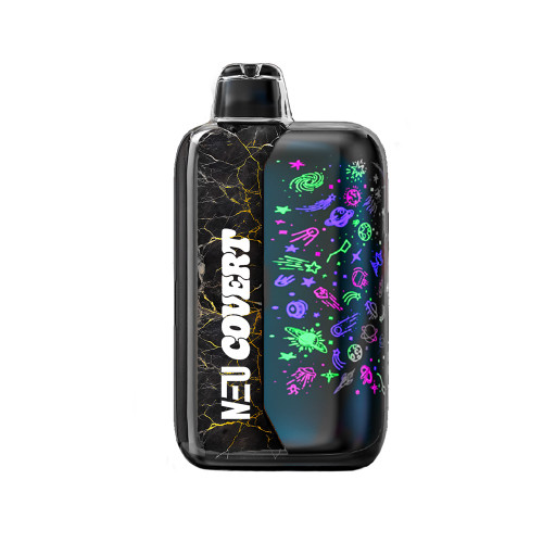 NEU Covert Pro Max II 1000mAh VV 510 Cartridge Device Battery With 3D Curved Screen - Display of 6 - Black & Gold Crackle (Matte Edition)