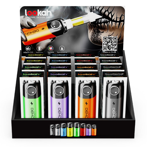 Lookah Demon 500mAh VV 510 Cartridge Mod Battery - Assorted Colors - Display of 16