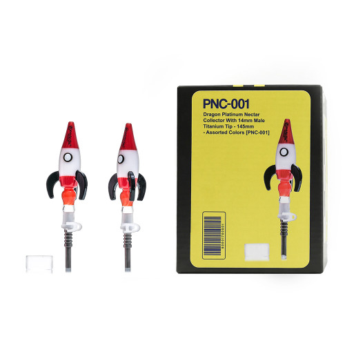 Dragon Platinum Nectar Collector With 14MM Male Titanium Tip - 145MM - Assorted Colors [PNC-001]