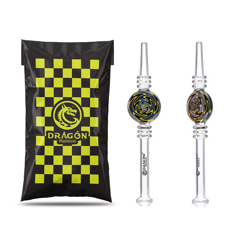 Dragon Platinum Nectar Collector With 14MM Male Titanium Tip - 200MM - Assorted Colors [PNC-011]