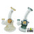 Glass Water Pipe Bent Neck Floral Design With Fixed Downstem - 329 Grams - 7 Inches - Assorted Colors [BI013-014] (MSRP $80.00)
