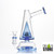 Shadow Glass Water Pipe Vulcano Shaped With Disc Perc - 360 Grams - 8 Inches - Assorted Colors [SGE-064] (MSRP $58.00)