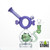 Shadow Glass Water Pipe Fish Head Shape With Swiss Perc - 370 Grams - 8 Inches - Assorted Colors [SGE-066] (MSRP $55.00)  