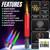 Smyle Fyre Saber Torch With Glowing Lights - Display of 5 (MSRP $19.99 Each)