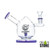 Dragon Glass Mini Water Pipe With Inclined Neck Bong Style - 300 Grams - 5 Inches - Assorted Colors [DGE-408] (MSRP $40.00)