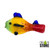 Shadow Glass Fish Shape Hand Pipe Spoon - 90 Grams - 4.5 Inches - Assorted Colors [SGH-042] (MSRP $25.00)