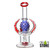 BoroTech Horns Glass Water Pipe Dab Rig With Circ Perc Designed By Calibear - 300 Grams - 8 Inches - Assorted Colors [FY006] (MSRP $60.00)