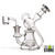 Wulf Mods Revo Glass Water Pipe Dab Rig With Quartz Banger - 180 Grams - 6 Inches (MSRP $54.99)