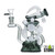 Shadow Glass Tornado Water Pipe Recycler With Cone Perc - 435 Grams - 7 Inches - Assorted Colors [SGE-155] (MSRP $80.00)