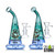 Dragon Glass Water Pipe Bong With Circ Perc - 185 Grams - 7.5 Inches - Assorted Colors [DGE-423] (MSRP $28.00)