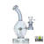Shadow Glass Diamond Shape Water Pipe With Circ Perc - 380 Grams - 8.5 Inches - Assorted Colors [SGE-149] (MSRP $40.00)