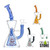 Dragon Glass Water Pipe Hourglass Cone Design Bent Neck With Tire Perc - 385 Grams - 9.5 Inches - Assorted Colors [DGE-421] (MSRP $50.00)