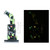 Shadow Glass Cartoon Toys Theme Bent Neck Glow In The Dark Water Pipe - 500 Grams - 10 Inches - Assorted Colors [SGE-180]