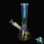 Glass Water Pipe Iridescent Beaker Base Design With Ice Catcher & Diffused Downstem - 225 Grams - 8 Inches - Assorted Colors [XP-121] (MSRP $36.00)