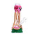 Dragon Glass Trippy Skull Mushrooms Glow In The Dark Water Pipe - 630 Grams - 10 Inches - Assorted Colors [DGE-475]