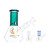 Dragon Glass Mini Beaker Bong Water Pipe With Ice Catcher - 270 Grams - 6 Inches - Assorted Colors [DGE-479]