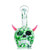 Dragon Glass Horned Skull Glow In The Dark Compact Water Pipe - 218 Grams - 6.5 Inches - Assorted Colors [DGE-457]