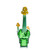 Dragon Glass Toadstool Mushroom Skull Compact Water Pipe - 152 Grams - 6.5 Inches - Assorted Colors [DGE-471]