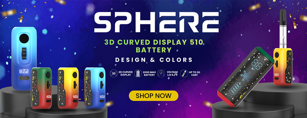 Luzid Sphere 500mAh VV 510 Cartridge Device Mod Battery With 3D Curved Screen