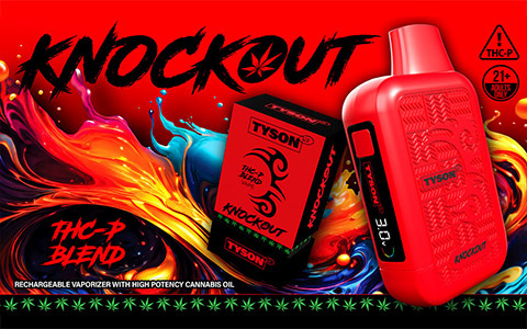 TYSON 2.0 KNOCKOUT THC-P Blend 3G Disposable Vape With Digital Screen