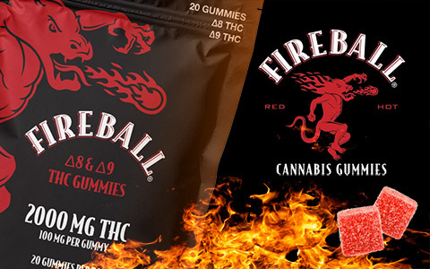 Fireball Delta 9 + Delta 8 THC Gummies 2000MG