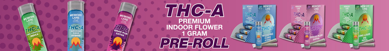 
Memory Lane Labs THC-A Premium Indoor Flower Pre-Rolls 1G