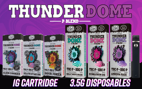 Dome Wrecker ThunderDome P-Blend 3.5G Disposables and 1G Cartridges