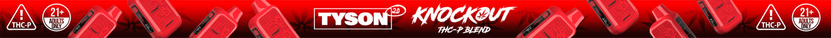 TYSON 2.0 KNOCKOUT THC-P Blend 3G Disposable Vape With Digital Screen
