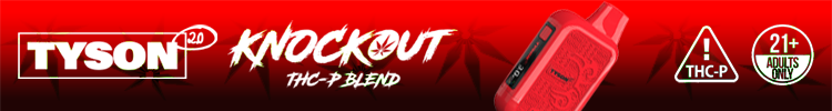 TYSON 2.0 KNOCKOUT THC-P Blend 3G Disposable Vape With Digital Screen