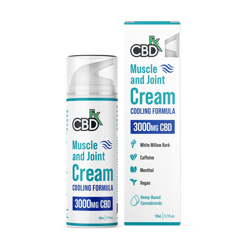 CBDfx 3000mg Broad Spectrum CBD Muscle and Joint Cream Cooling Formula